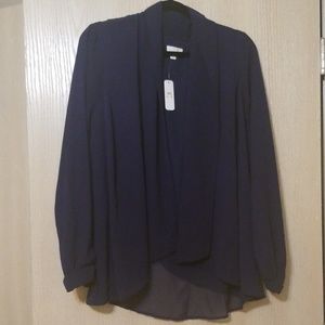 Nwt navy cardigan/lightweight blazer